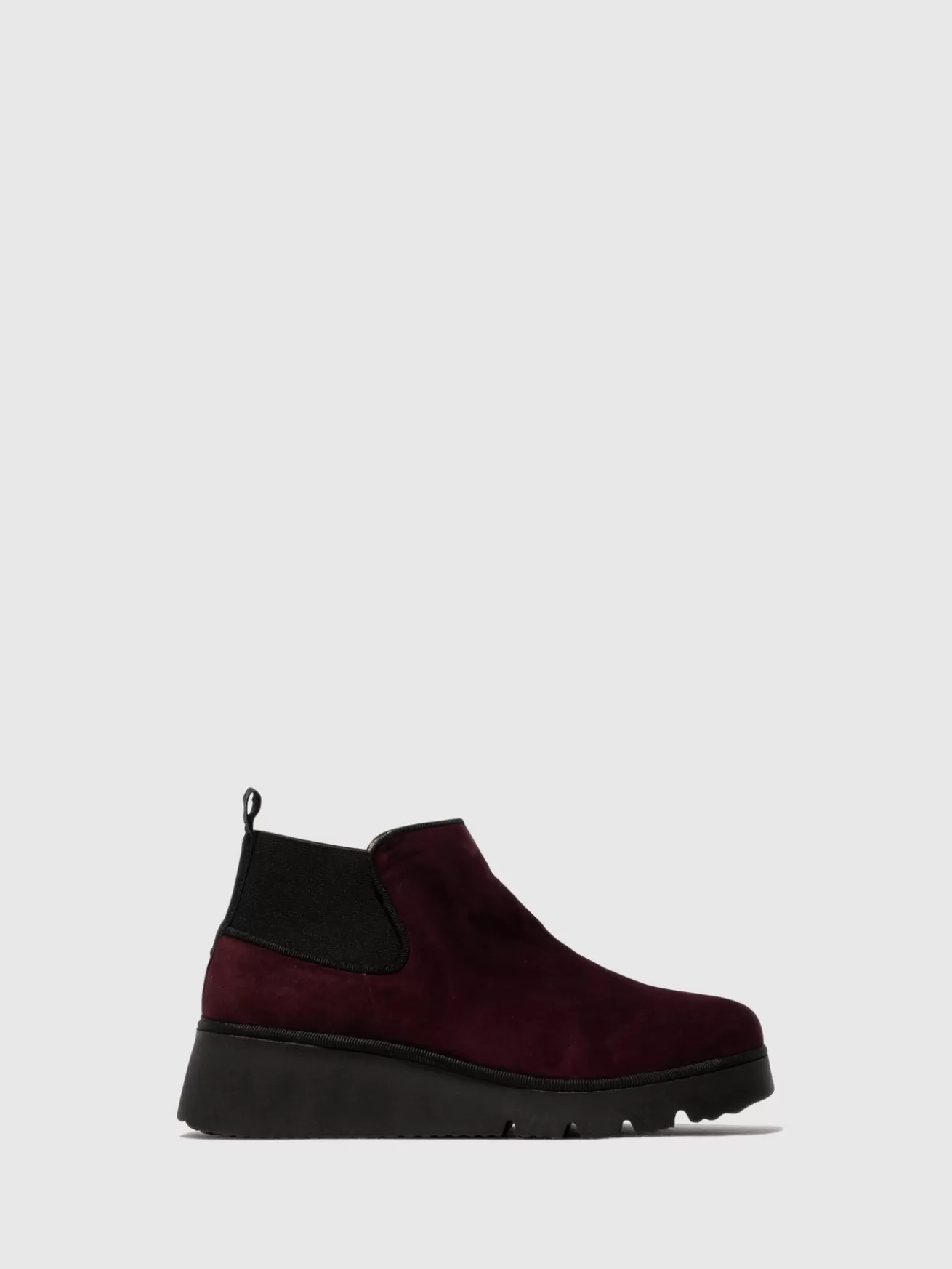 Botins Elasticos Pada403Fly Kid Suede Wine-Fly London Flash Sale