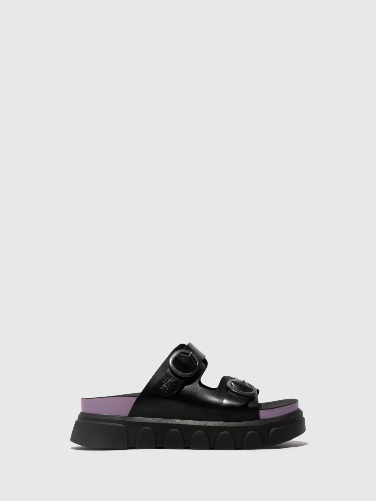 Mules Fivela Cide946Fly Preto (Violeta)-Fly London Discount