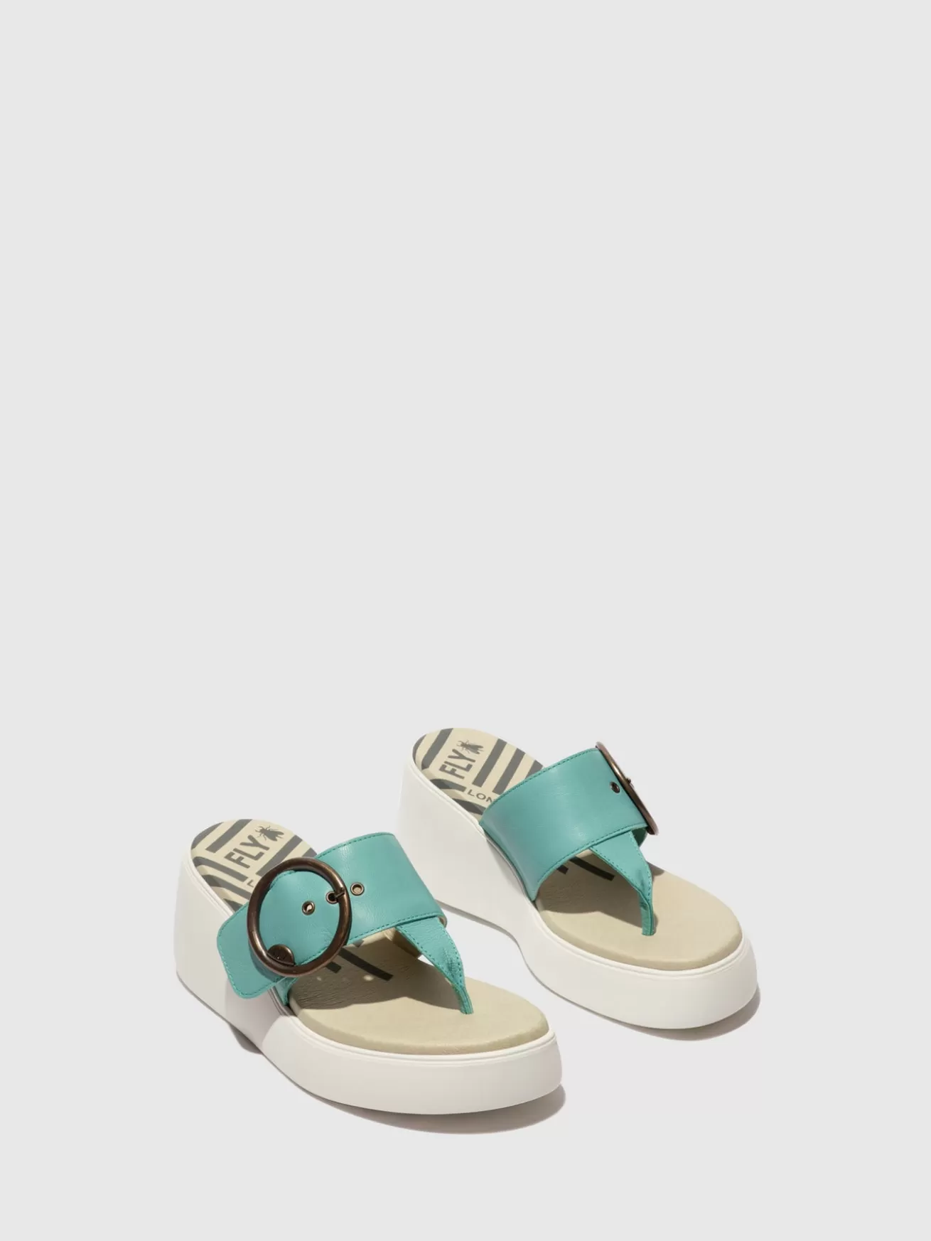 Mules Fivela Dafi938Fly Turquoise-Fly London Fashion