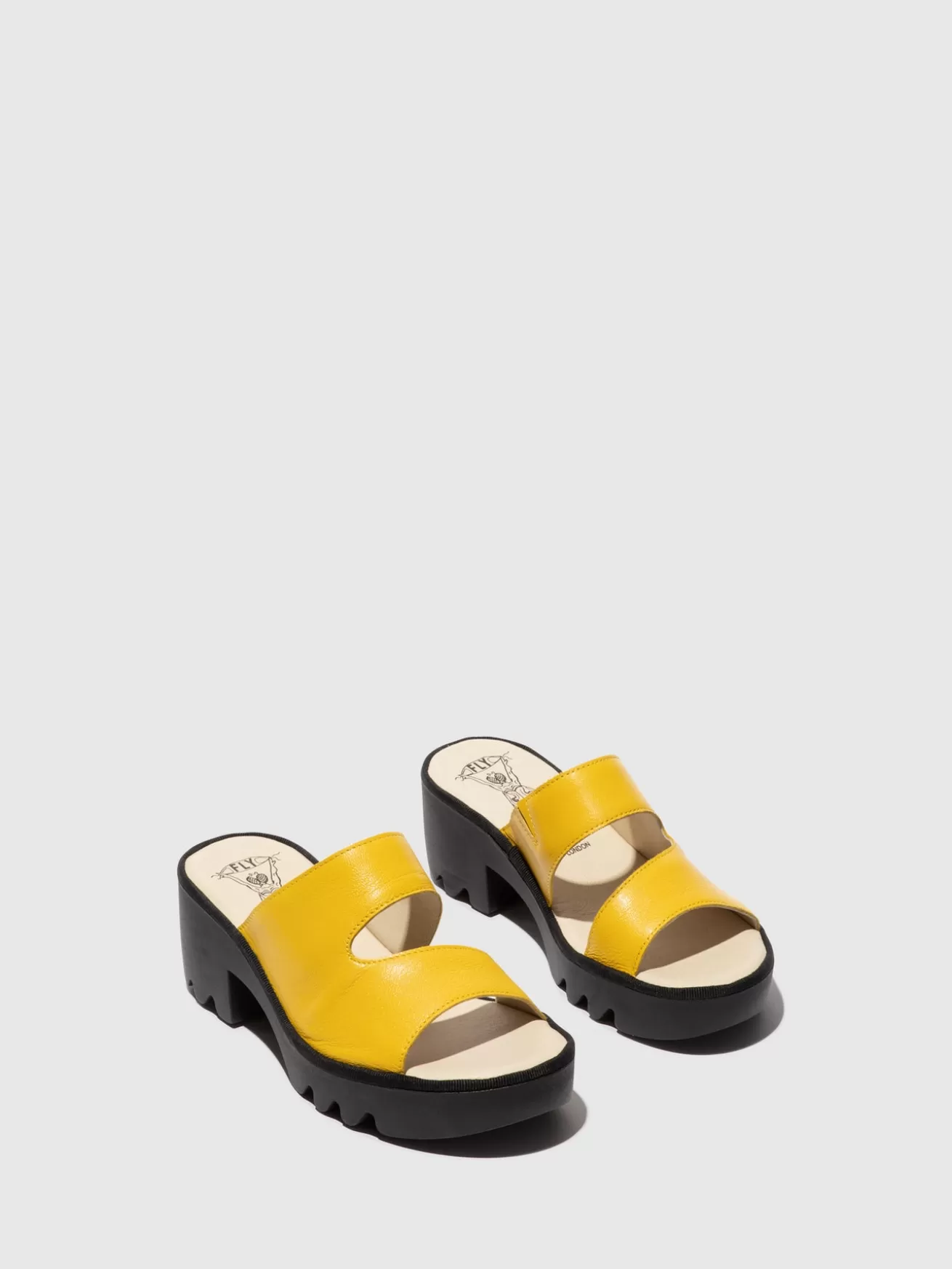 Mules Slip-On Tech493Fly Amarelo-Fly London Outlet