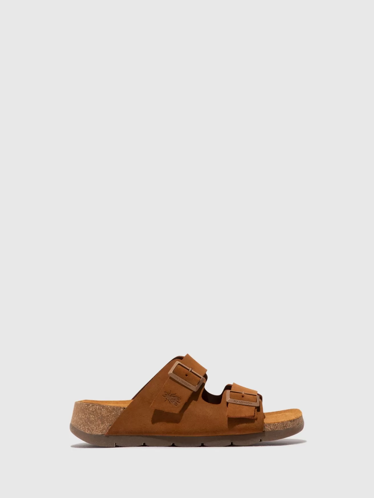 Sandálias Com Fivela Caja721Fly Suede Camel-Fly London Online