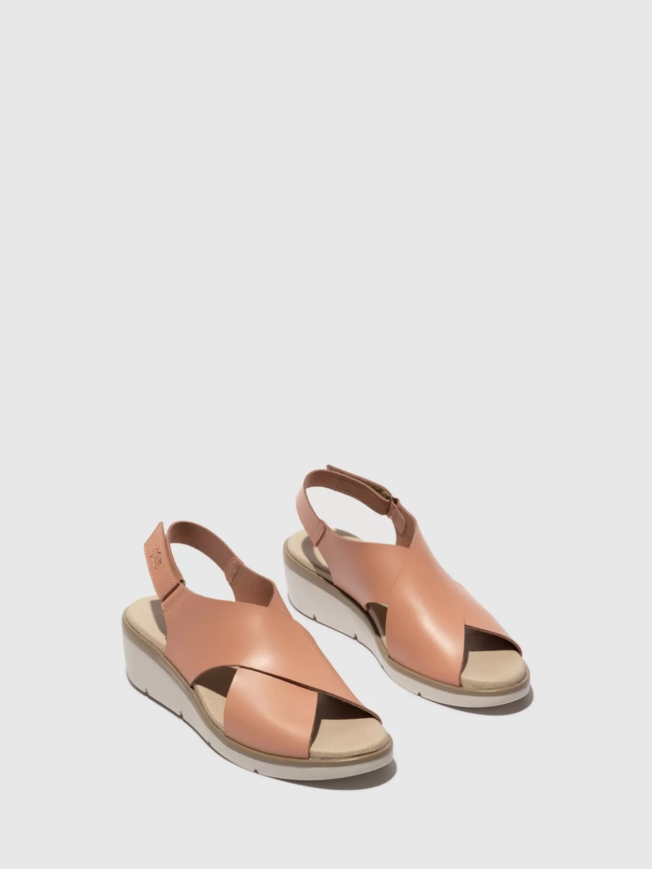 Sandálias Sling Back Nabi058Fly Nude Rosa-Fly London Hot