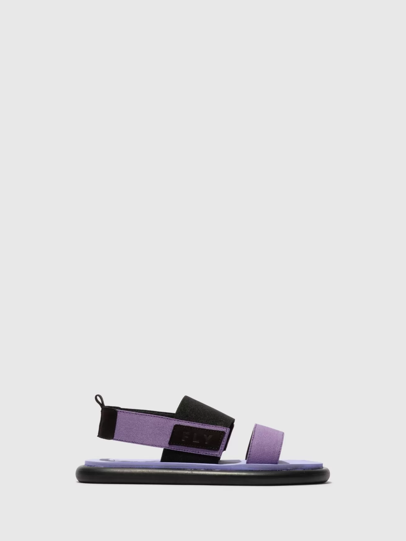 Sandálias Sling Back Oich064Fly Preto/Violeta/Violeta-Fly London Clearance