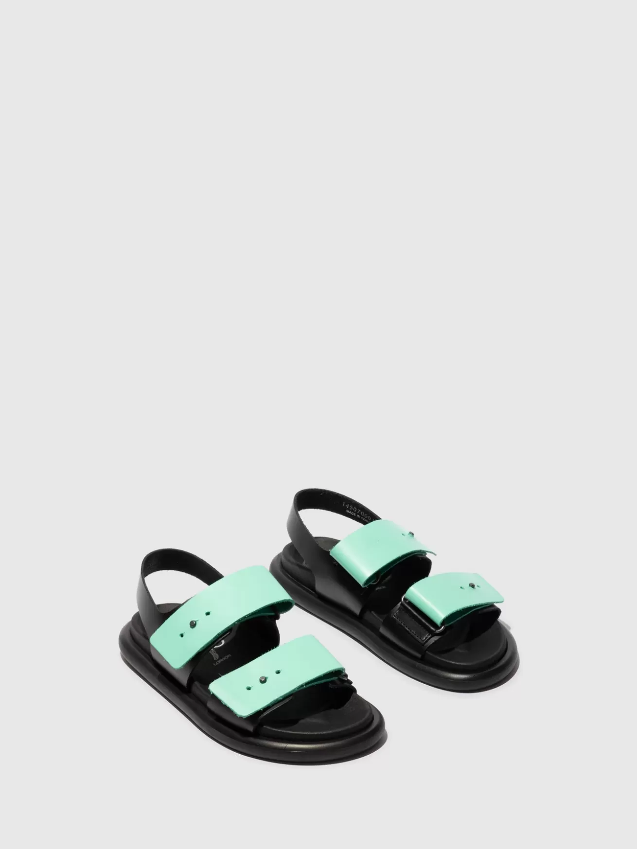 Sandálias Sling Back Pafi070Fly Preto/Spearmint-Fly London Store