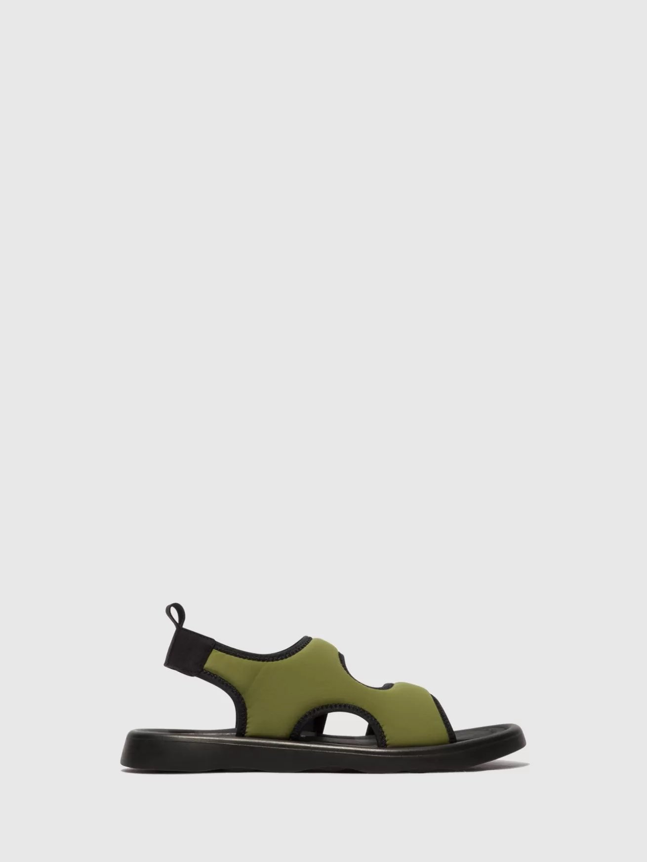 Sandálias Sling Back Treq930Fly Olive/Preto-Fly London Shop