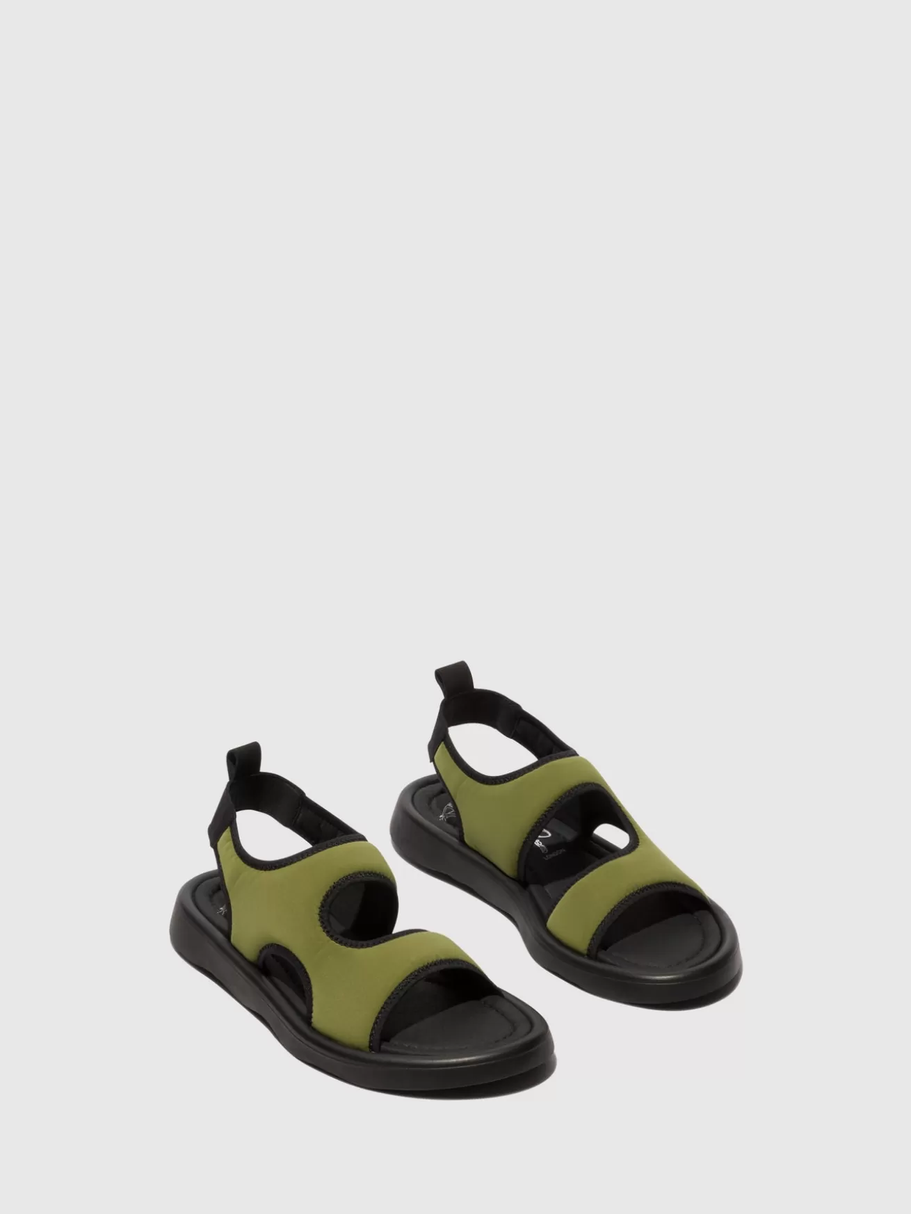 Sandálias Sling Back Treq930Fly Olive/Preto-Fly London Shop