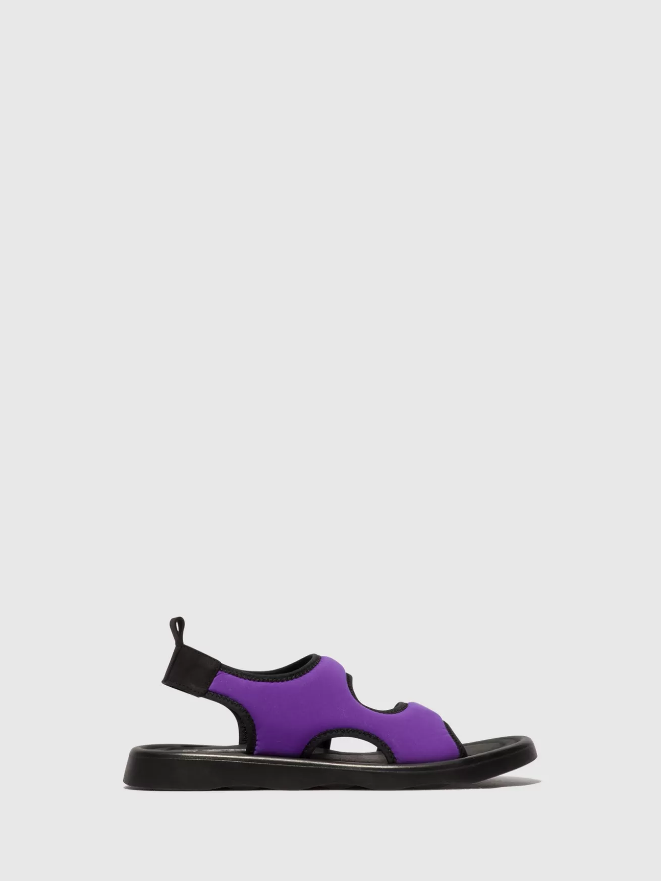 Sandálias Sling Back Treq930Fly Viola/Preto-Fly London Fashion