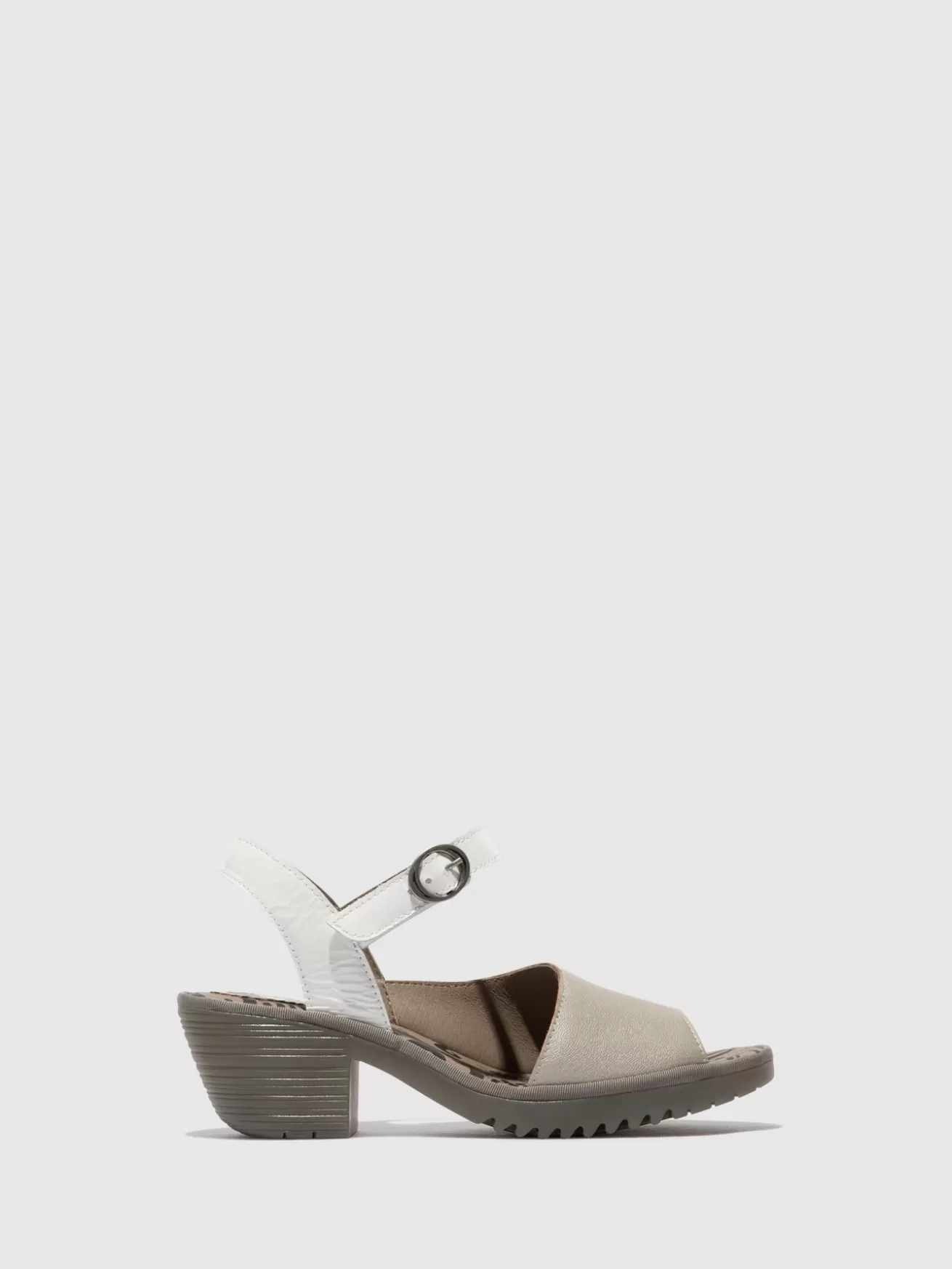 Sandálias Sling Back Wely439Fly Prata/ Offwhite-Fly London Best