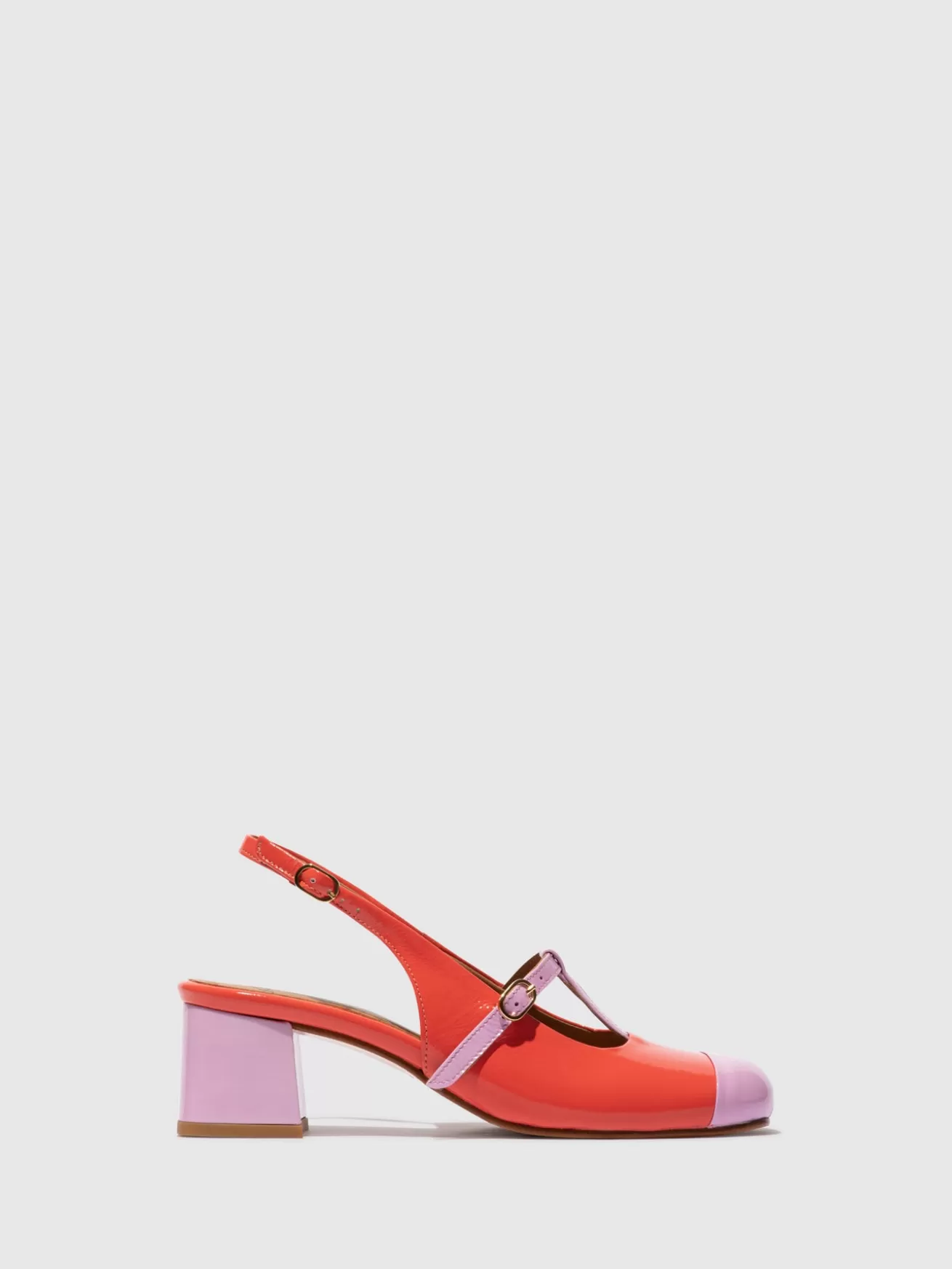 Sandálias Soln083Fly Pink/Scarlet-Fly London Online