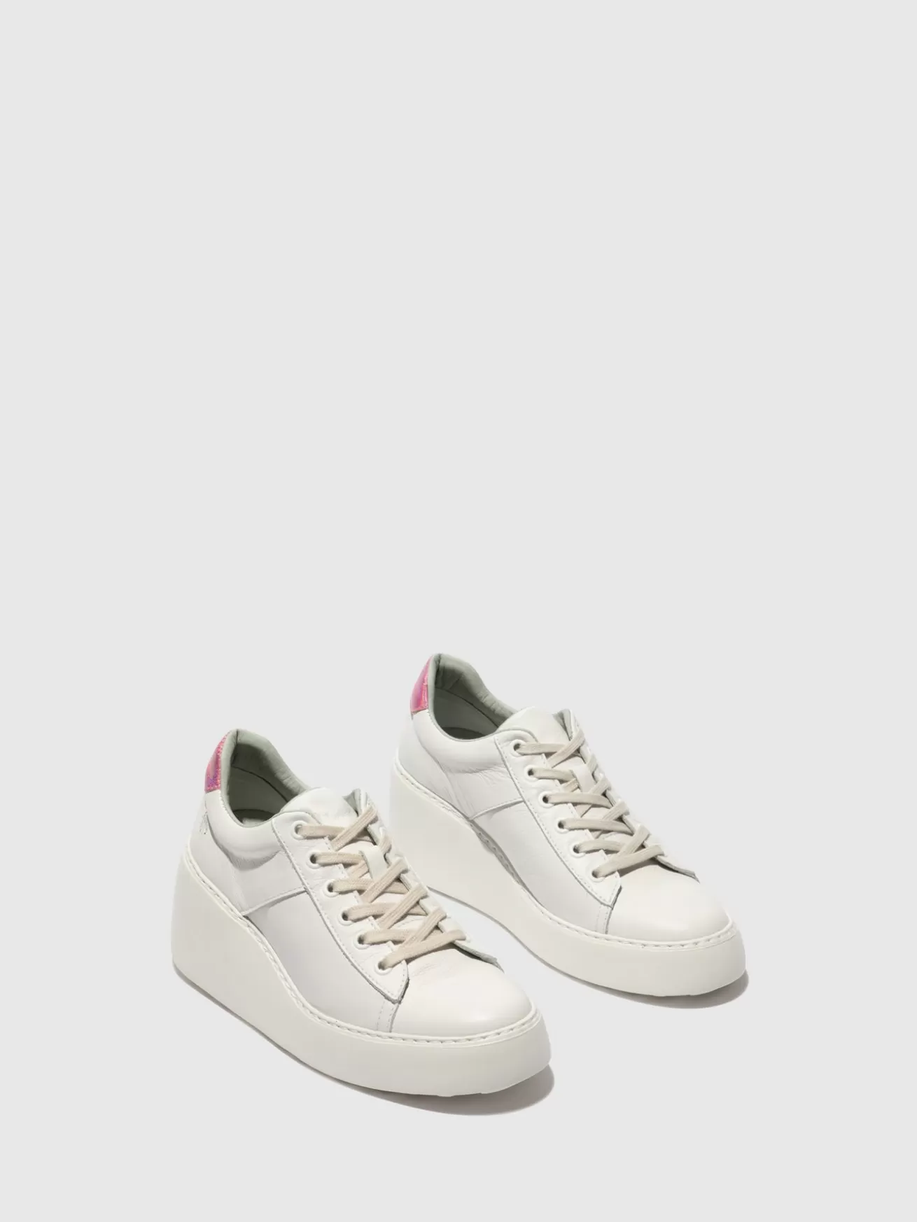 Sapatilhas Com Atacadores Delf580Fly Branco/Rosa-Fly London Store