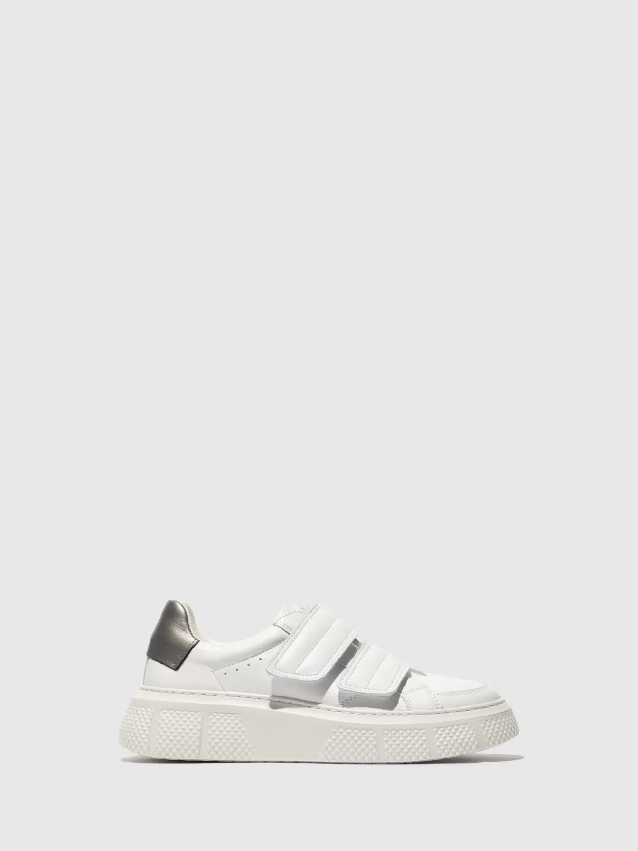 Sapatilhas De Velcro Edda513Fly Branco-Fly London Shop