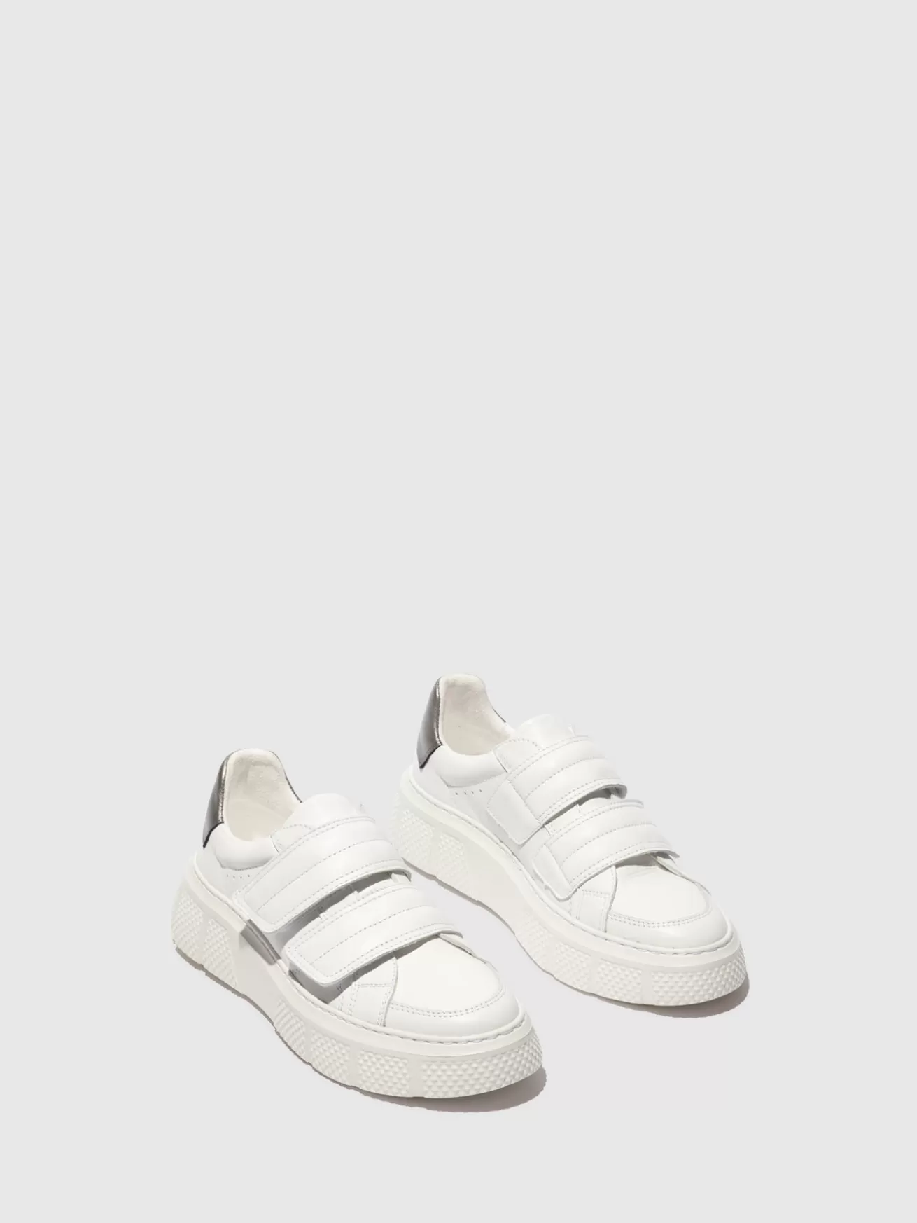 Sapatilhas De Velcro Edda513Fly Branco-Fly London Shop