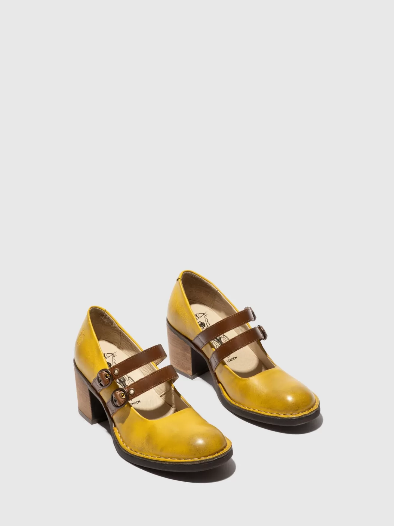 Sapatos Com Fivela Dupla Baly106Fly Amarelo/Camel-Fly London Cheap