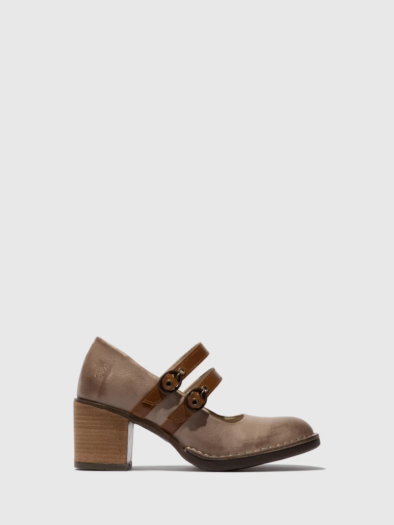 Sapatos Com Fivela Dupla Baly106Fly Taupe/Camel-Fly London Flash Sale