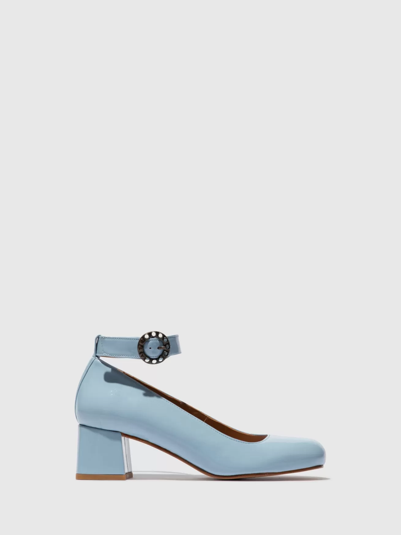 Sapatos Com Tira No Tornozelo Sazi082Fly Sky Blue-Fly London Cheap