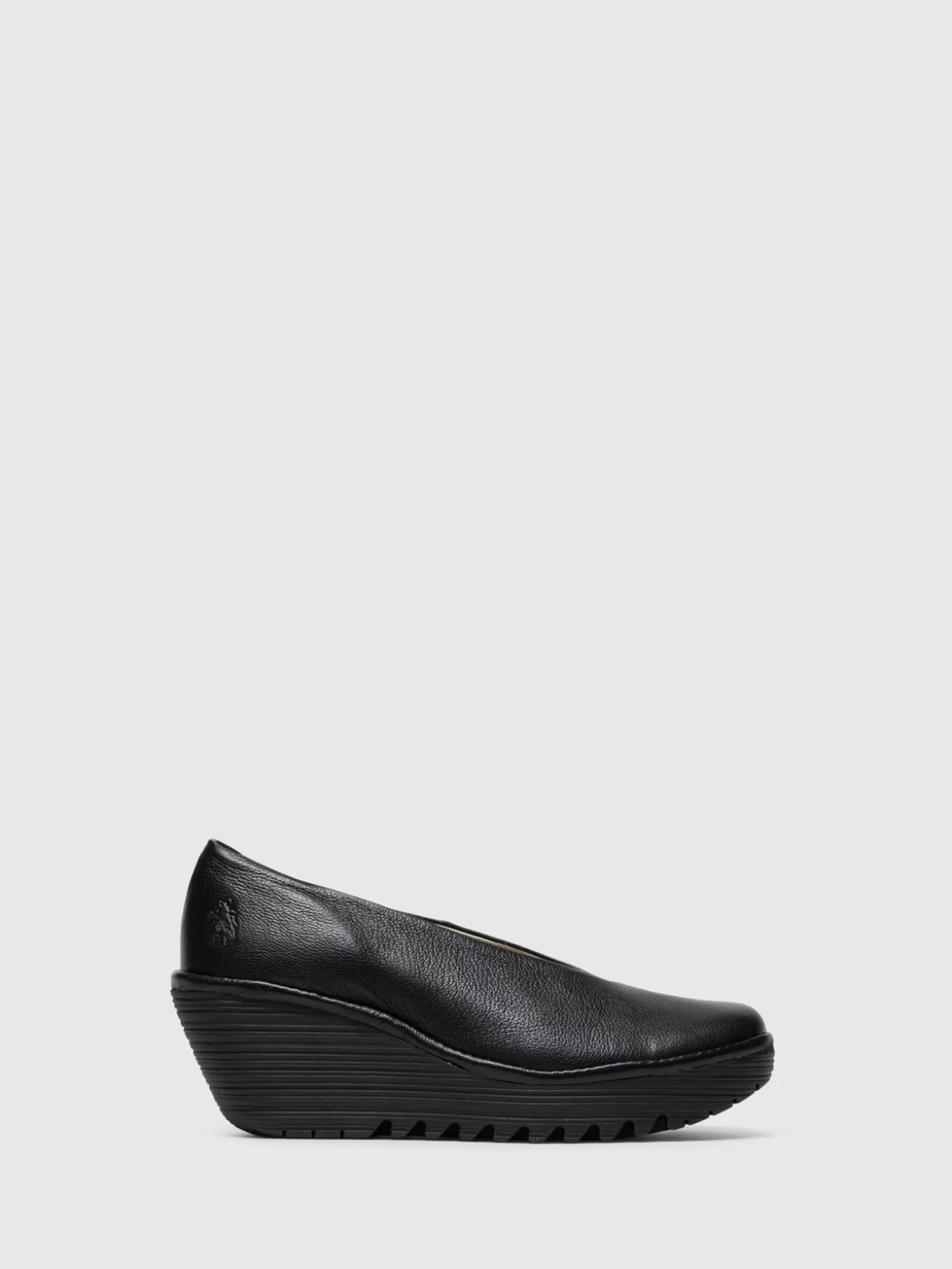 Sapatos De Cunha Yaz Preto Brilhante-Fly London Sale