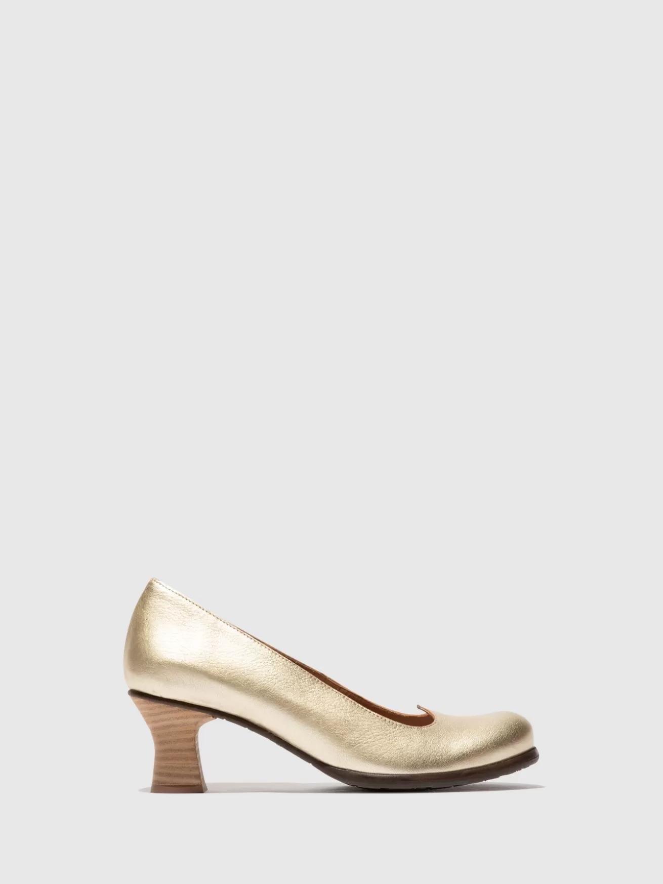 Sapatos De Salto Baze086Fly Gold-Fly London Cheap