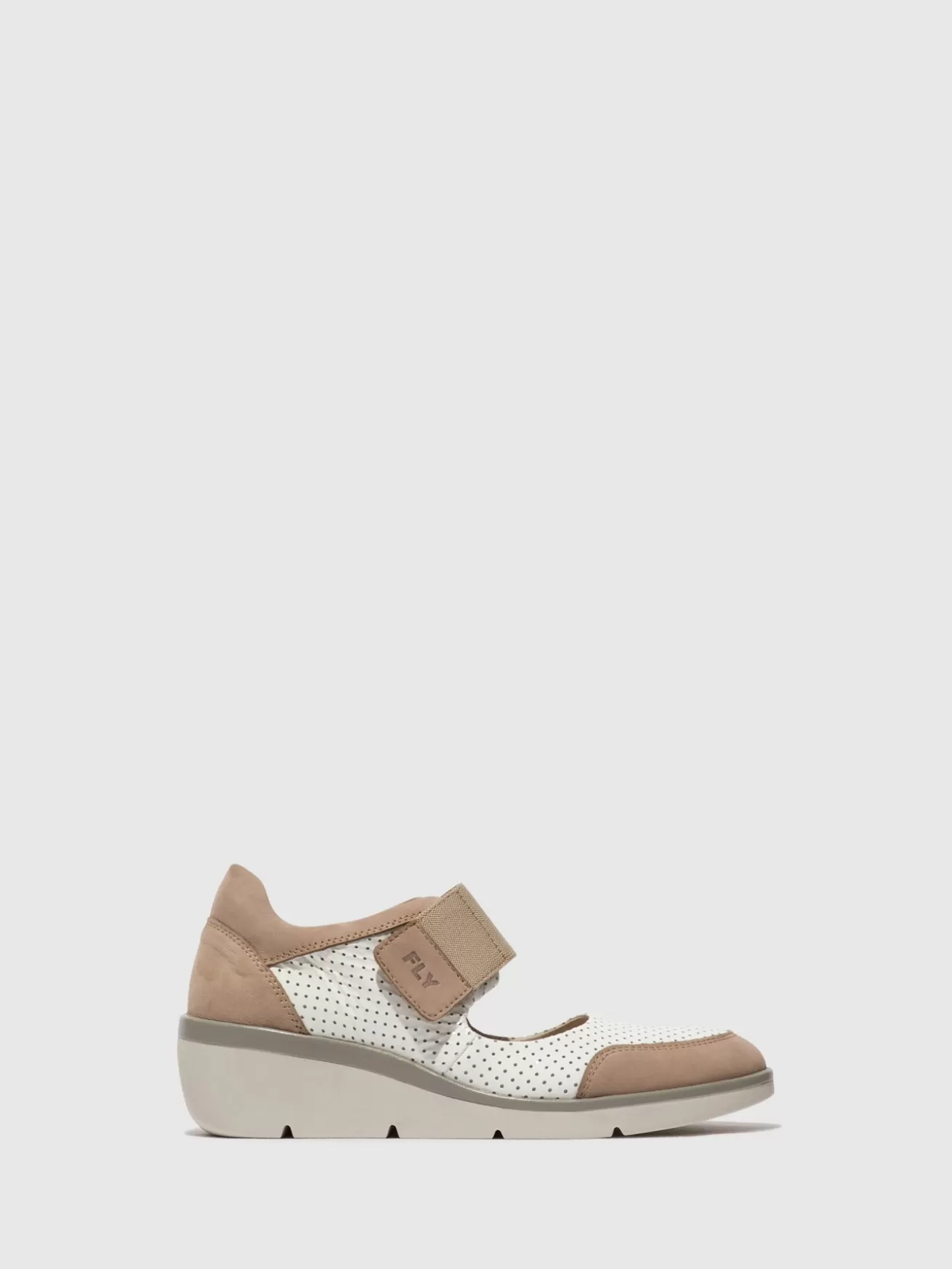 Sapatos De Velcro Naje583Fly Concrete/Offwhite-Fly London New