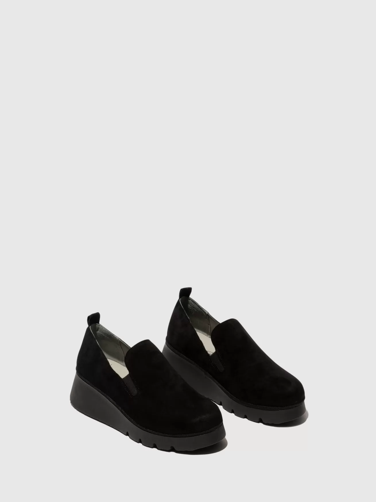 Sapatos Slip-On Pece406Fly Kid Suede Preto-Fly London Fashion