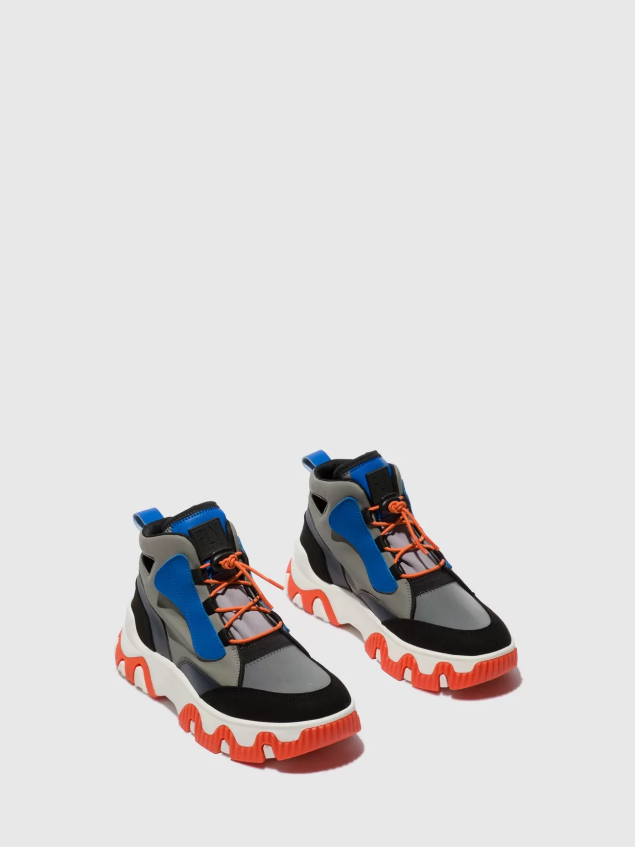 Tenis Hi-Top Feny633Fly Multi Grey/Blue/Orange-Fly London Flash Sale